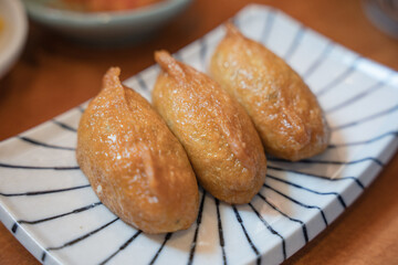 Fried tofu rice balls that are easy to eat