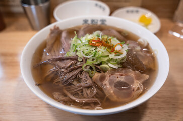 Rice noodles with clean soup