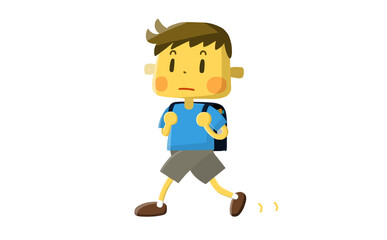 歩く男の子