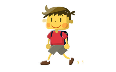 歩く男の子
