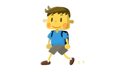 歩く男の子