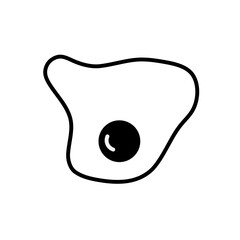 fried egg icon with simple design