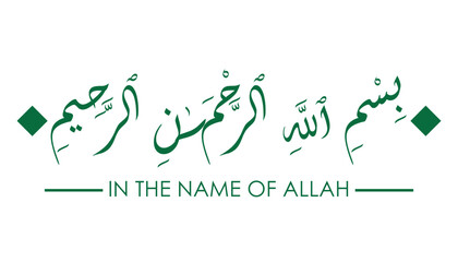 Bismillah - In the name of allah arab lettering, Bismillahir rahmanir rahim
