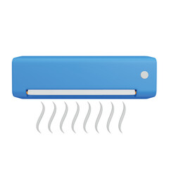 Air conditioner 3d rendering isometric icon.
