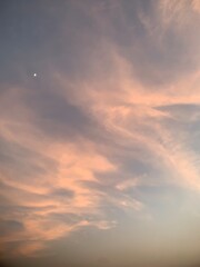 sunset sky with clouds