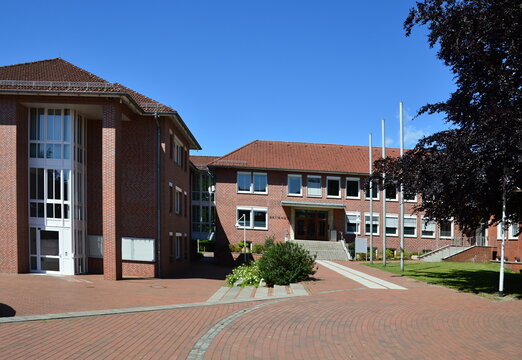 Modern Town Hall in the Town Schneverdingen, Lower Saxony