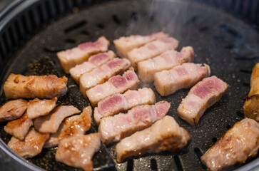 grilled meat on the grill
