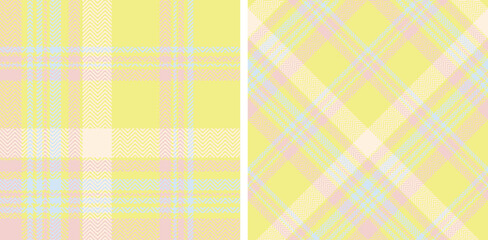 Check plaid seamless pattern set background.