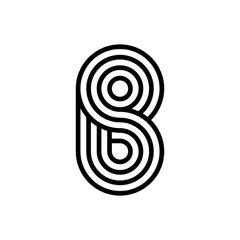 modern letter B monogram logo design