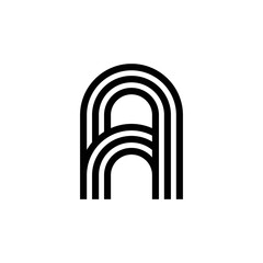 modern letter A monogram logo design