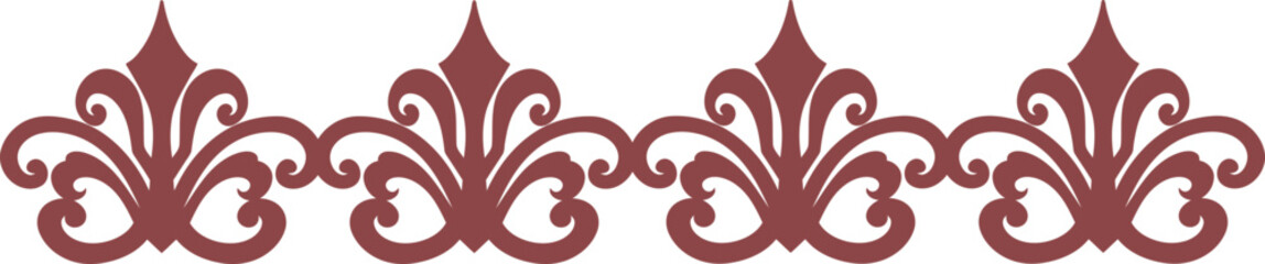 Fototapeta premium engraved ornament element design for border, editable color