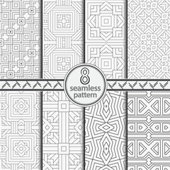 Obraz premium Seamless a set of geometric vector pattern.