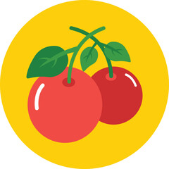 Cherry Vector Icon