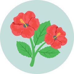 Hibiscus Vector Icon