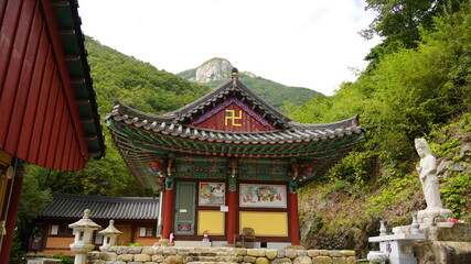 the landscape of Seokgolsa Temple in Miryang, Korea