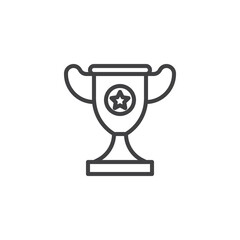 Champion cup line icon