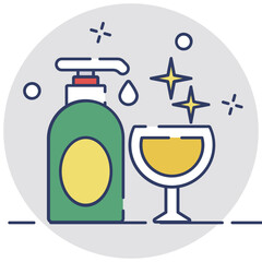 Dishwash Vector Icon