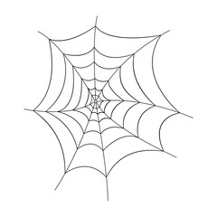 Fototapeta premium Silhouette of a spider web. Vector illustration of Halloween, design element.