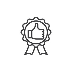 Award badge line icon