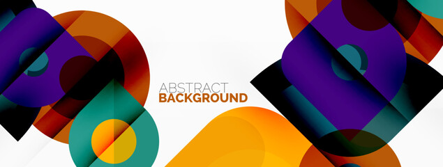 Obraz premium Colorful geometric pattern, minimal abstract background for wallpaper, banner, presentation