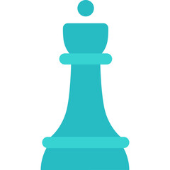Business strategy icon chess piece flat vector