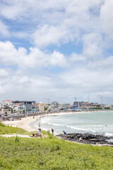 Jeju Island's Beautiful Blue Sea Scenery