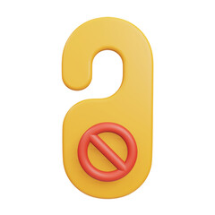 Do not disturb 3d rendering isometric icon.