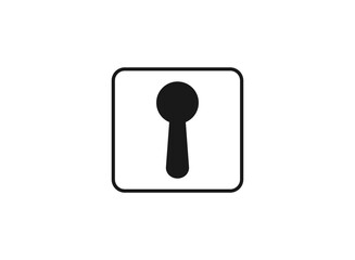 Keyhole icon vector flat design. Vector illustration.