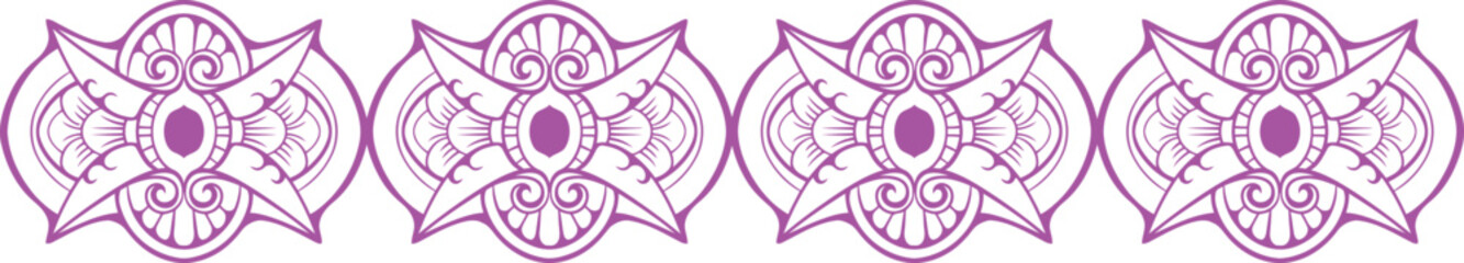 engraved ornament element design for border, editable color