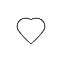 Heart shape line icon