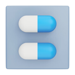Medicine 3d rendering isometric icon.