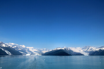 Fototapeta na wymiar Harvard Glacier and Yale Glacier in College Fjord, Alaska 