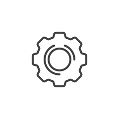 Setting gear line icon