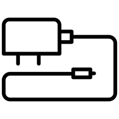 Charger adapter  icon in detailed outline style