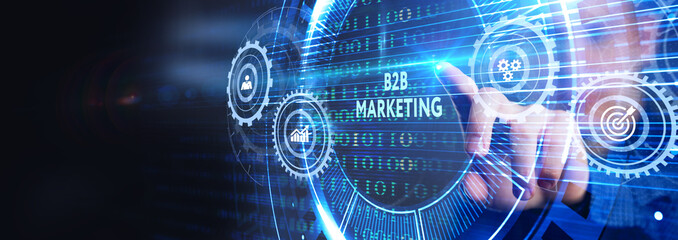 Fototapeta premium Business, Technology, Internet and network concept. B2B Business company commerce technology marketing concept.