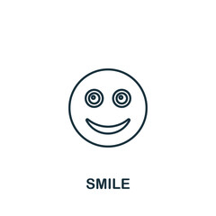 Smile icon. Line simple Success icon for templates, web design and infographics