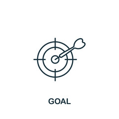 Goal icon. Line simple Success icon for templates, web design and infographics