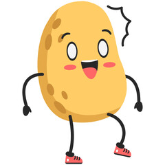 Shocked Potatoes Character Illustration