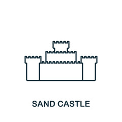 Sand Castle icon. Line simple Summer icon for templates, web design and infographics
