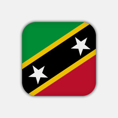 Saint Kitts and Nevis flag, official colors. Vector illustration.