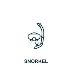 Snorkel icon. Line simple Summer icon for templates, web design and infographics