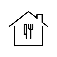 restaurant for food delivery business icon