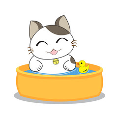 Cute cat cartoon character