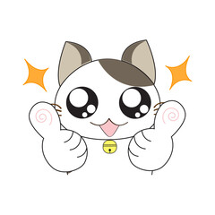 Cute cat cartoon character