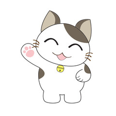 Cute cat cartoon character