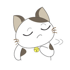Cute cat cartoon character