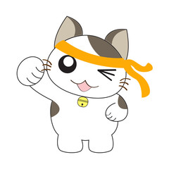 Cute cat cartoon character