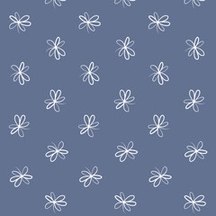 floral pattern on a blue background