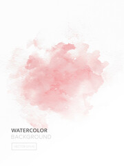 Pink abstract watercolor background template with copy space for book covers or invitation cards