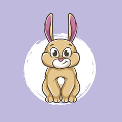 Sitting bunny icon design
